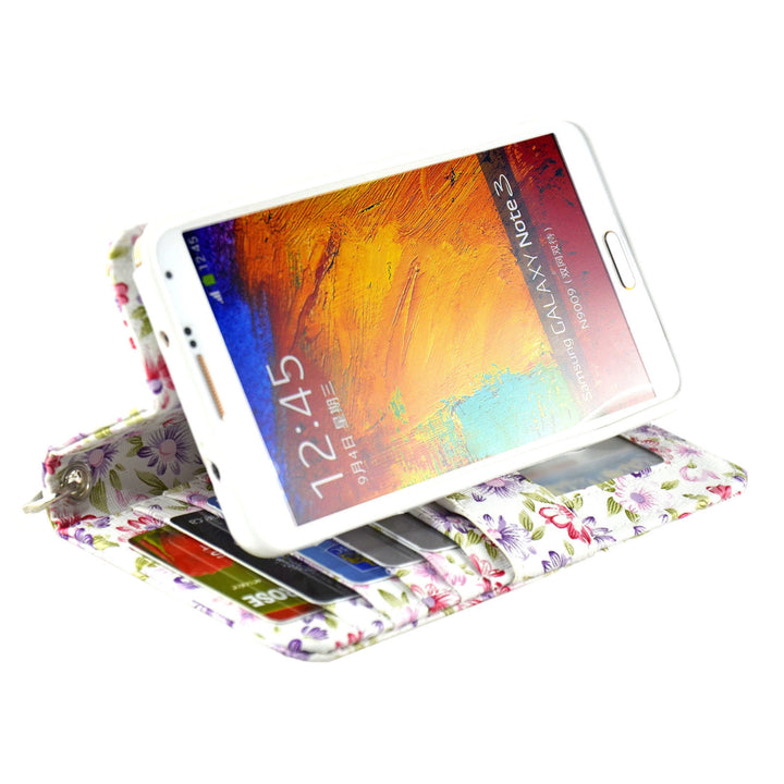 Navor Samsung Galaxy Note 3 Folio Wallet Case (PR Flower) N3O Image 4