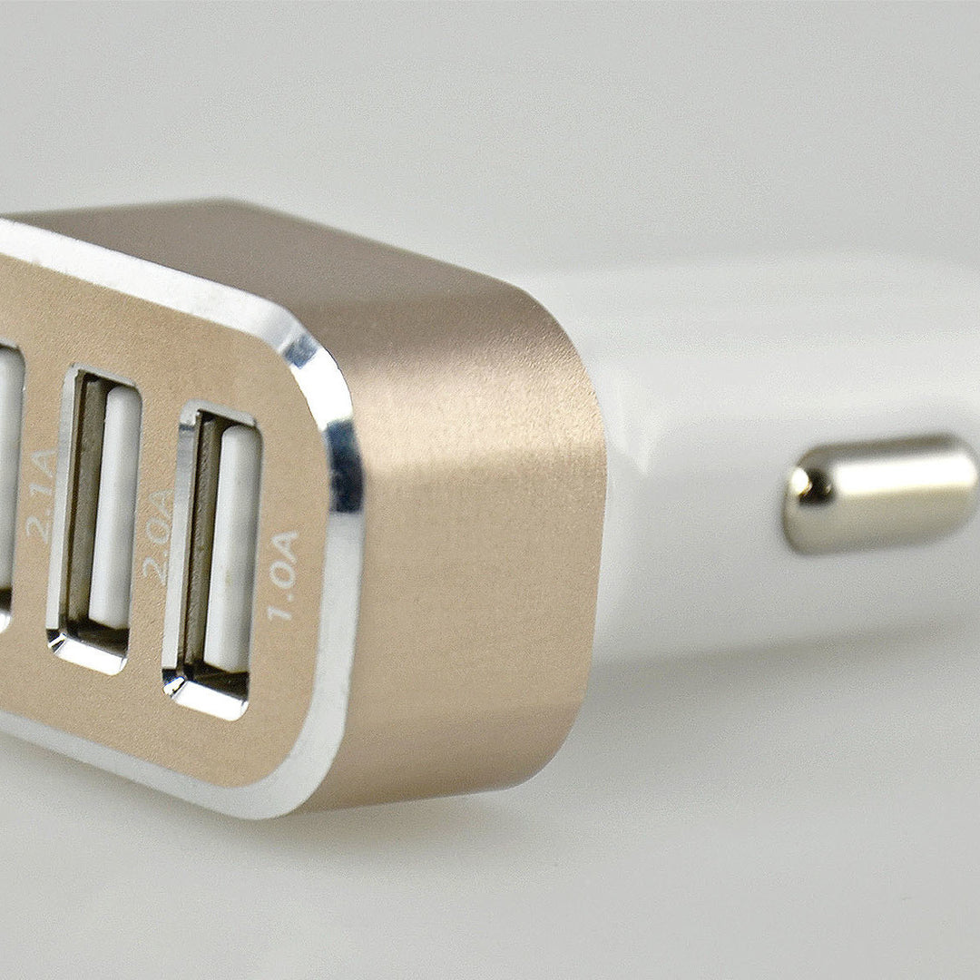 iTeck 5.1A 3 USB Car Charger Sonic Speed Charging (White) CC-3USB Image 3