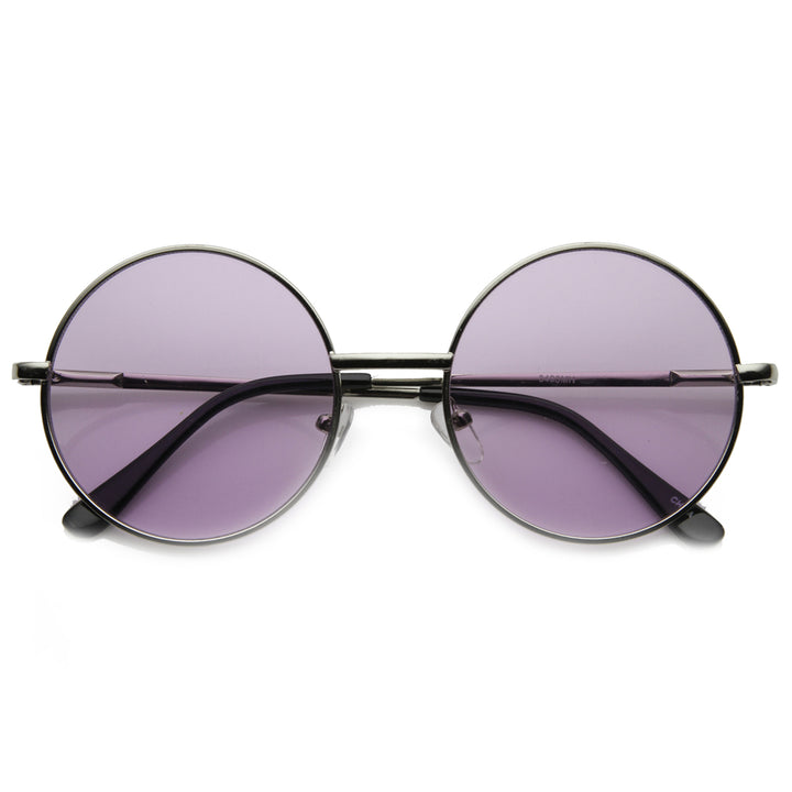 Womens Round Sunglasses With UV400 Protected Composite Lens 9814 Image 4