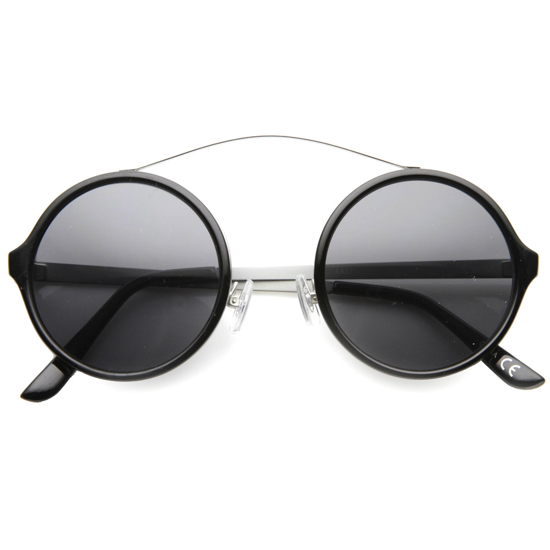 Unisex Round Sunglasses With UV400 Protected Composite Lens 9841 Image 3