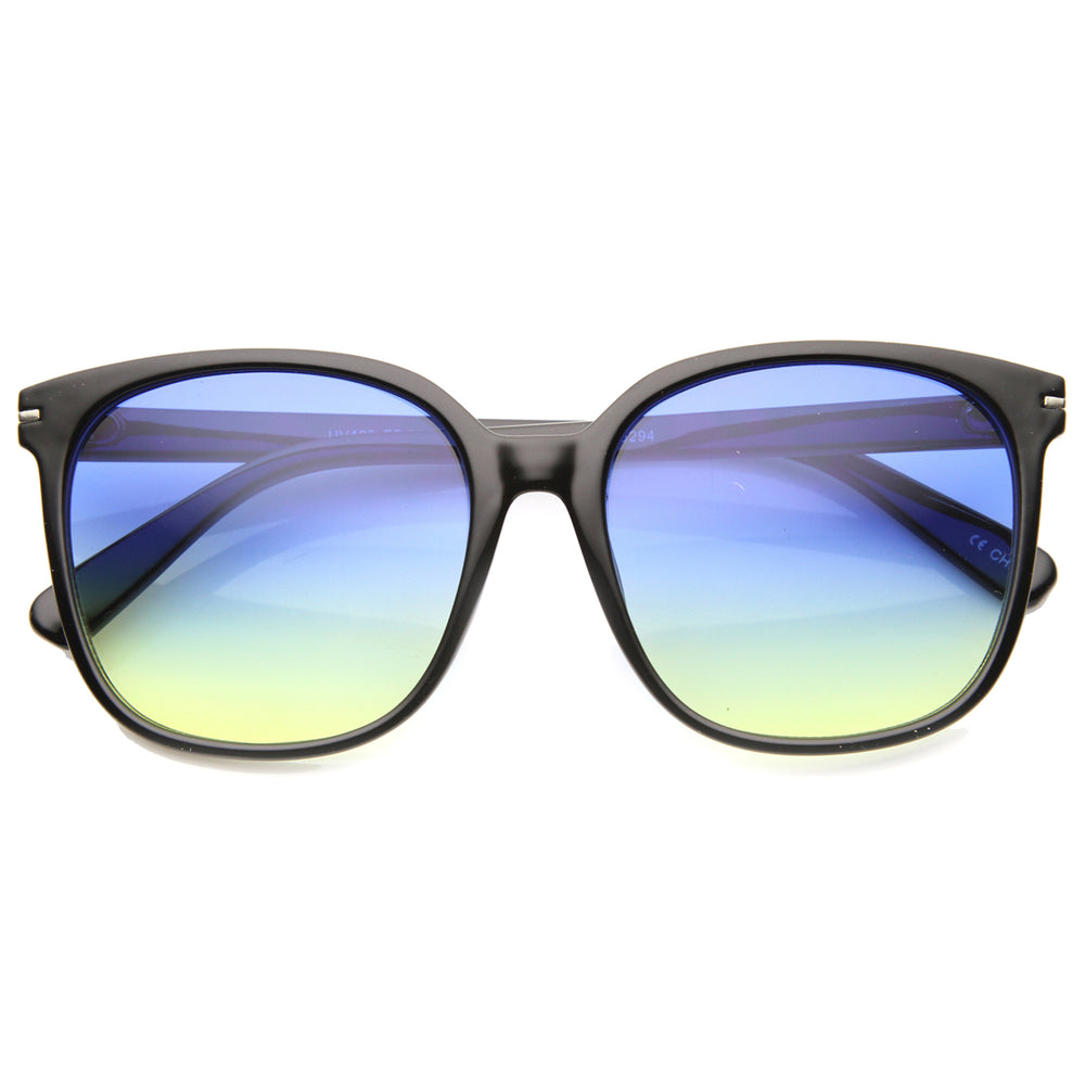 Womens Oversized Sunglasses With UV400 Protected Gradient Lens 9855 Image 2