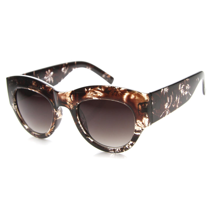 Womens Cat Eye Sunglasses With UV400 Protected Composite Lens 9860 Image 1