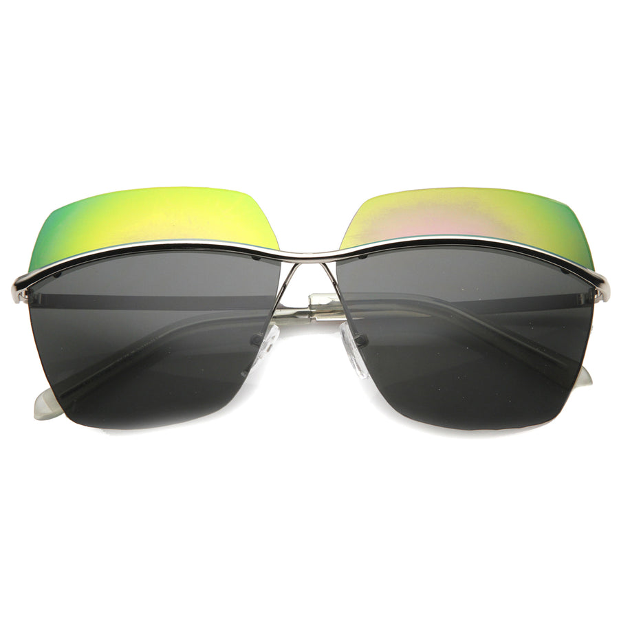Unisex Square Sunglasses With UV400 Protected Composite Lens 9894 Image 1