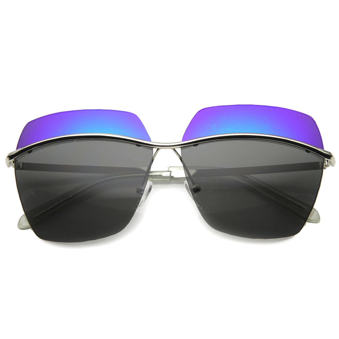 Unisex Square Sunglasses With UV400 Protected Composite Lens 9894 Image 2