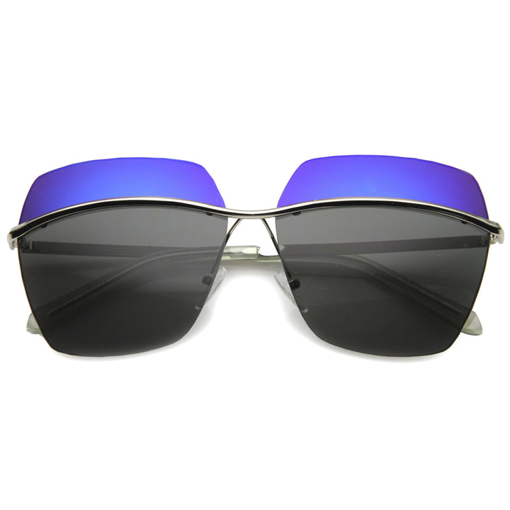 Unisex Square Sunglasses With UV400 Protected Composite Lens 9894 Image 4