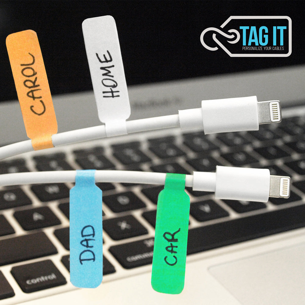2-Pack: TagIt MFI Lightning Charging Cables + Personalized Tags Image 2