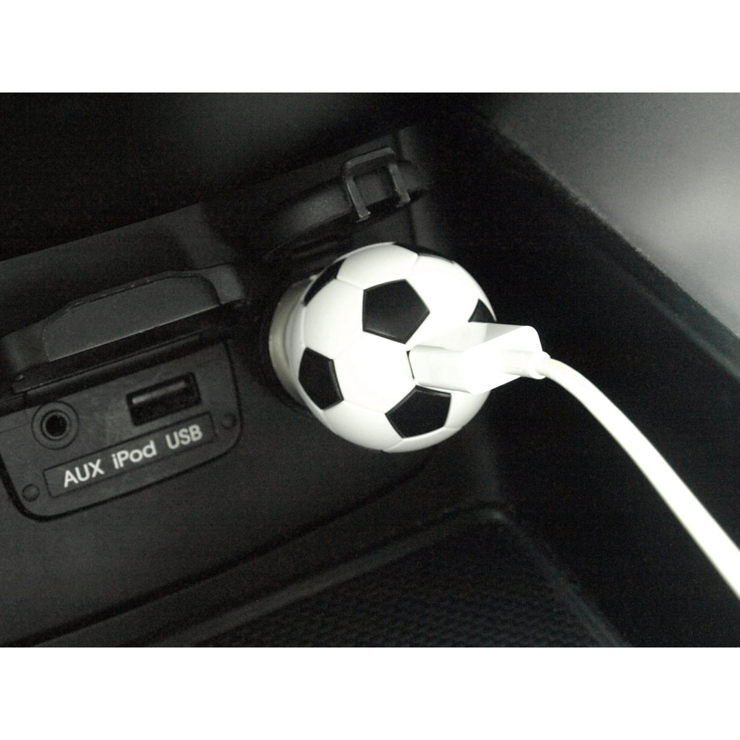 2-Piece Set: Soccer Ball Car and Wall USB Chargers Image 3