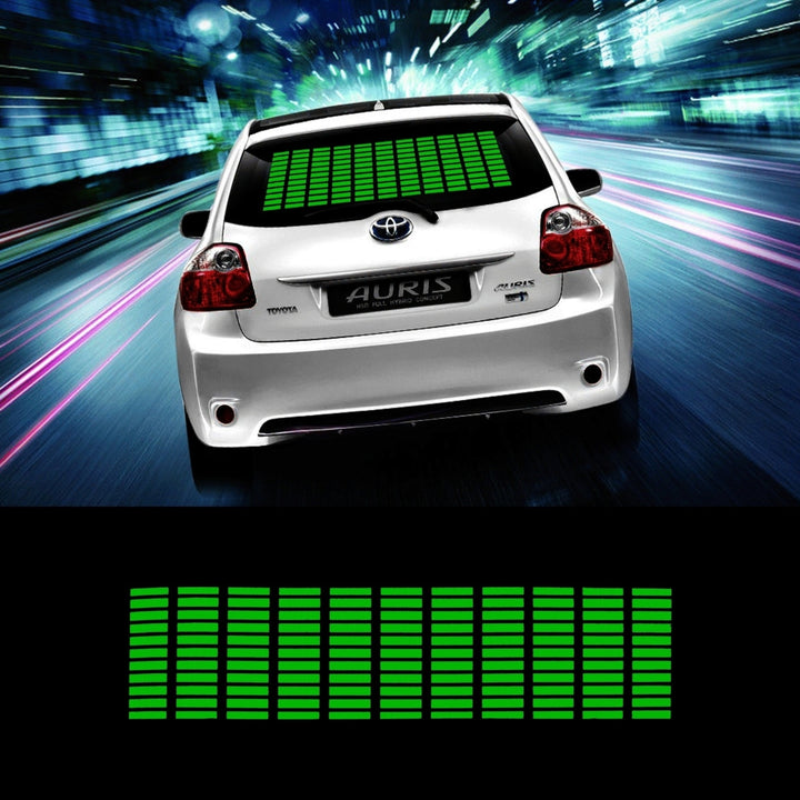 Zone Tech Music Beat Activated Car Stickers Equalizer Glow Colored LED (Green) Image 1