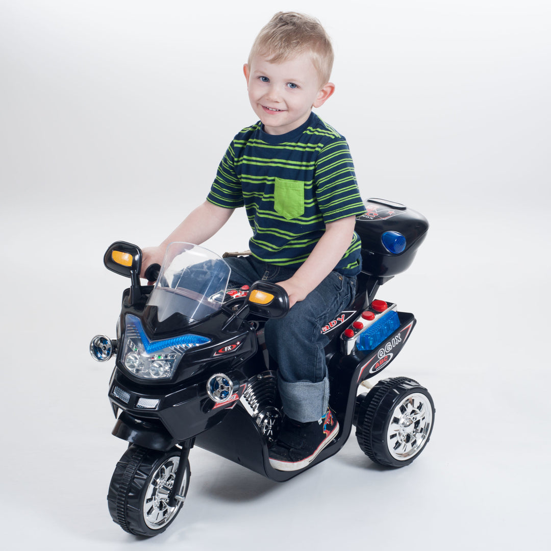 Lil Rider FX 3 Wheel Motorcycle Battery Powered Bike - Black Ride on Toy 2-4 Yrs Toddler Image 2