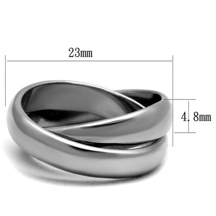 High Polished Stainless Steel Intertwined Fashion Ring Bands Womens Size 5-10 Image 3