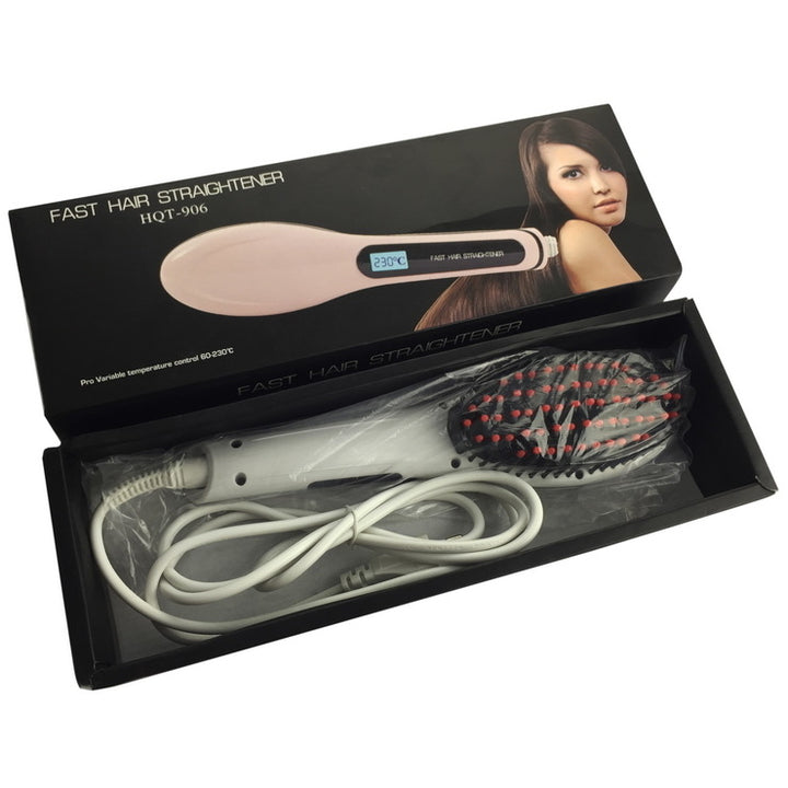 Sale Women Professional LCD Hair Straightener Comb Brush Image 4