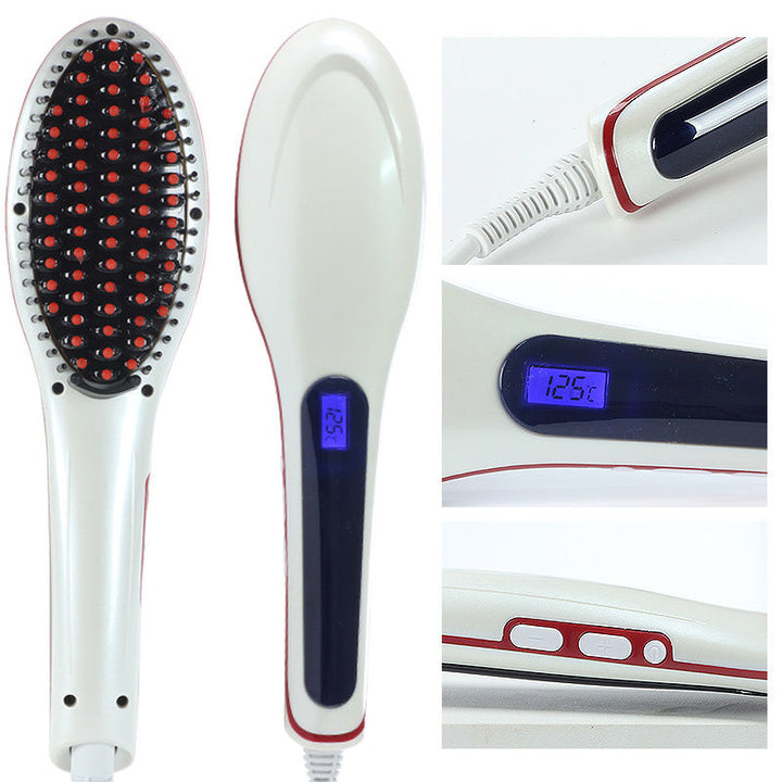 Sale Women Professional LCD Hair Straightener Comb Brush Image 3