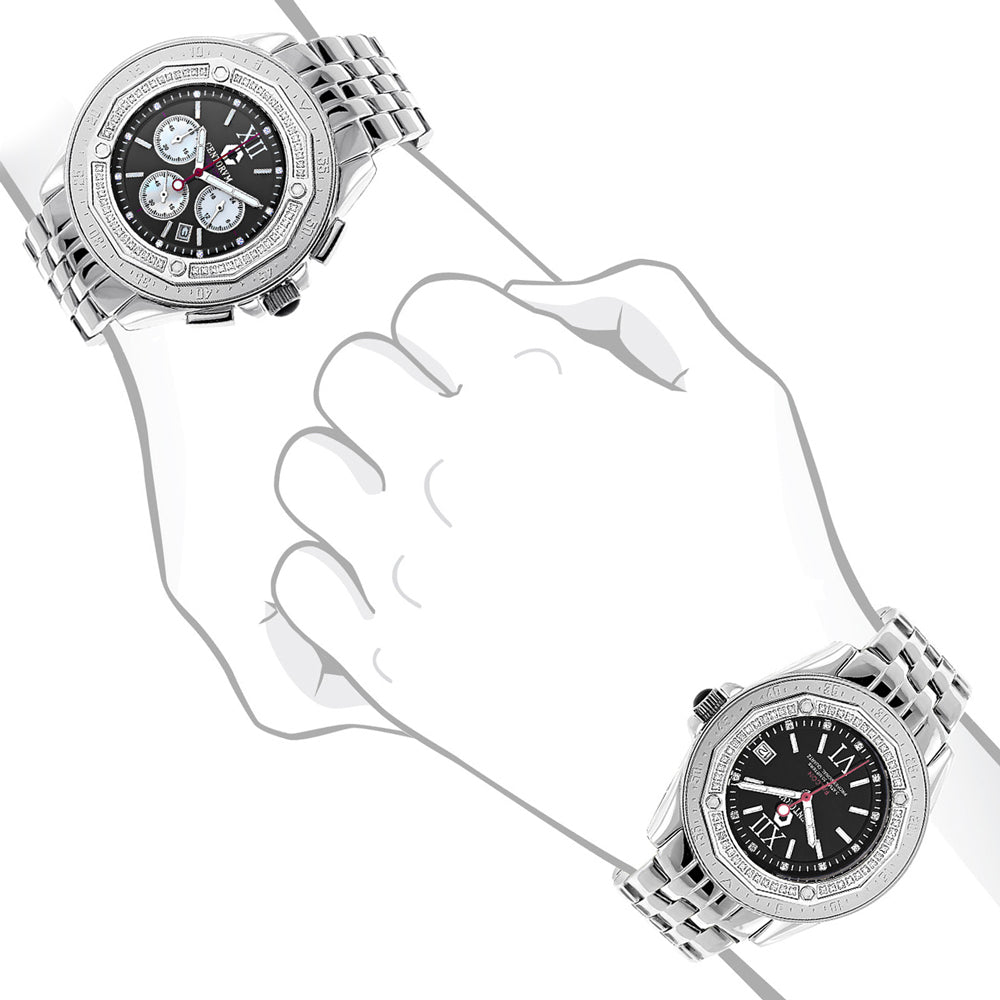 Matching His and Hers Watches: Centorum Falcon Diamond Watch Set 1.05ct Image 4