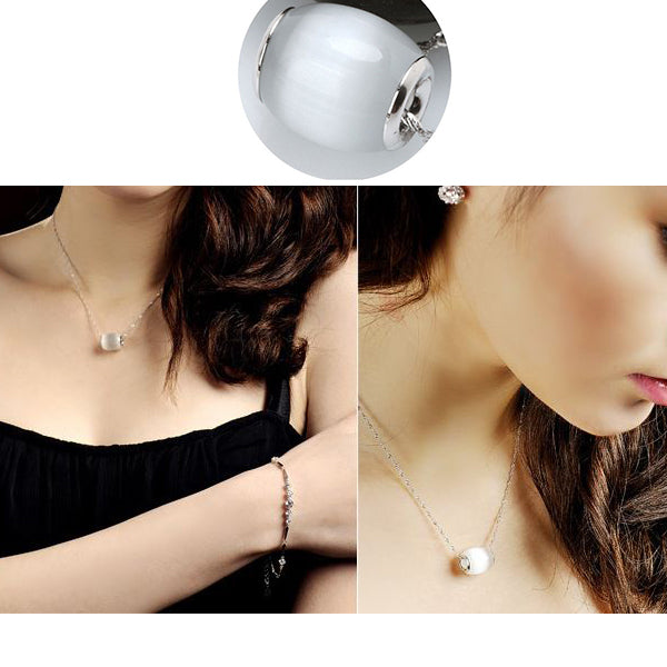 S925 Sterling Silver Moonstone Pendant Necklace For Women Image 4