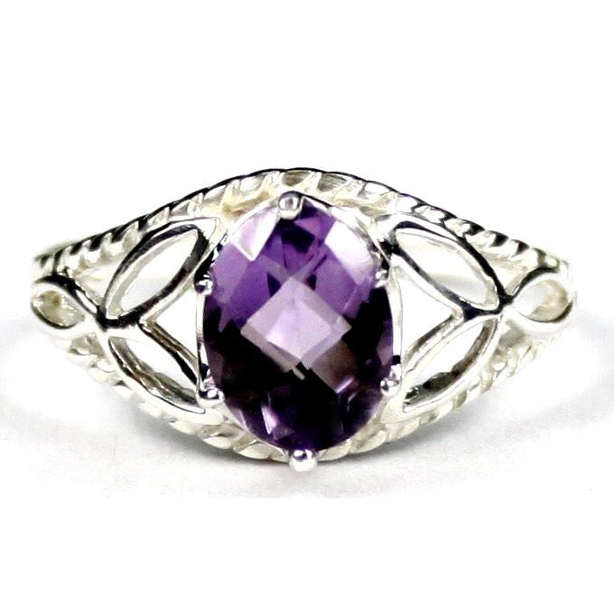 SR137 Brazilian Amethyst 925 Sterling Silver Ring Image 1