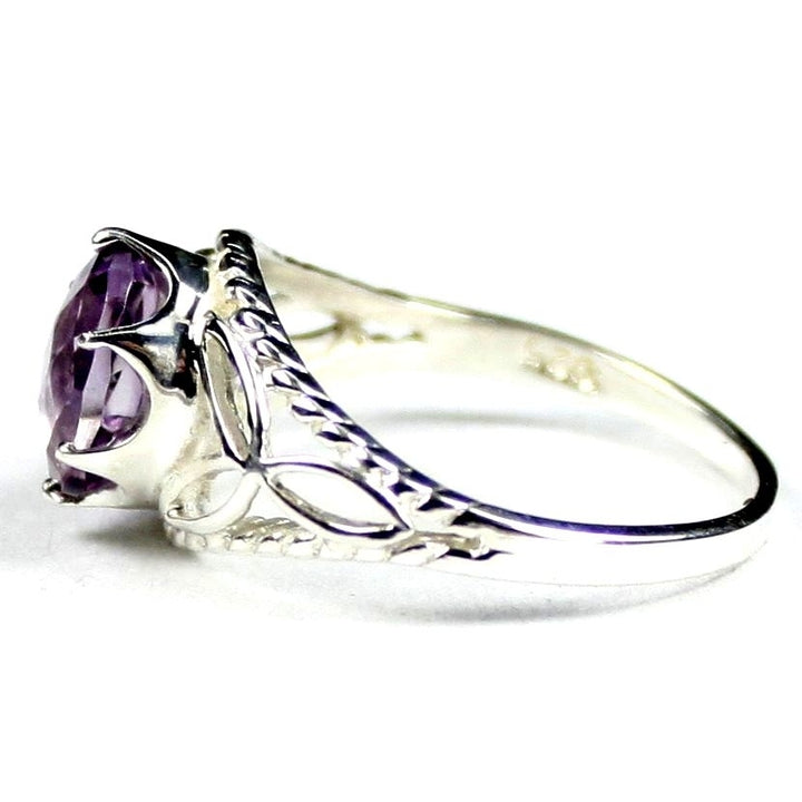 SR137 Brazilian Amethyst 925 Sterling Silver Ring Image 3