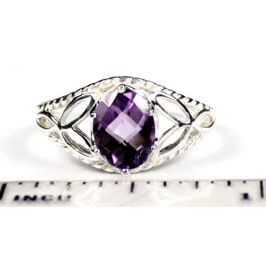 SR137 Brazilian Amethyst 925 Sterling Silver Ring Image 4