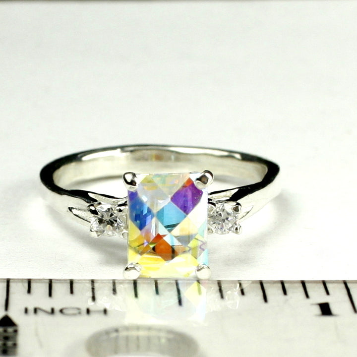 SR171 Mercury Mist Topaz 925 Sterling Silver Ring Image 4