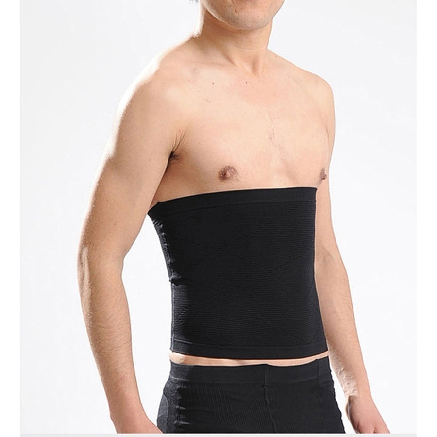 Body Shaper Tummy Slimming BeltSlimming Underwear Belt Unisex Black Medium Image 1