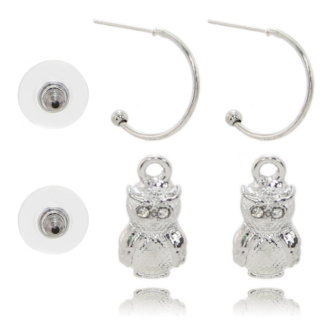 Charming Hoops Quatrefoil Drop Earrings in 5 Colors Image 2