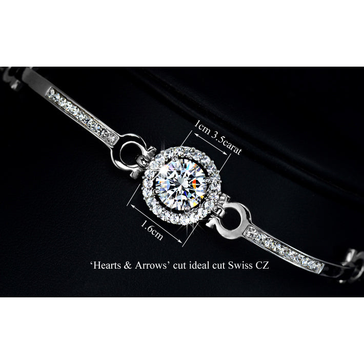 Perfect cut 3.5 ct CZ Swiss Bracelet Image 4