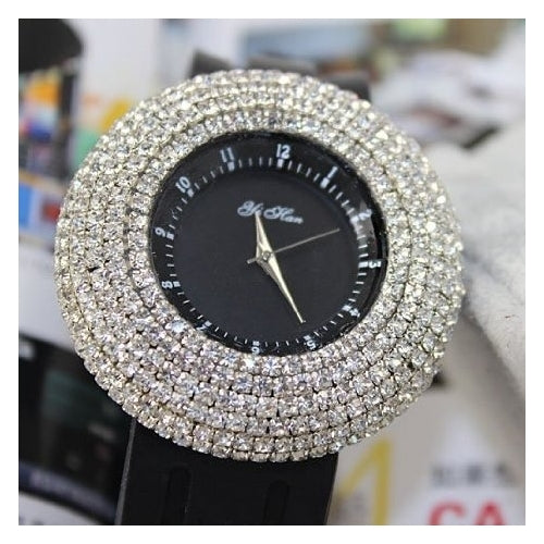 "Bling - Bling" Womens Round Crystal Watch Image 2