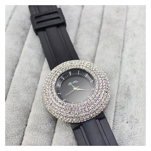 "Bling - Bling" Womens Round Crystal Watch Image 4