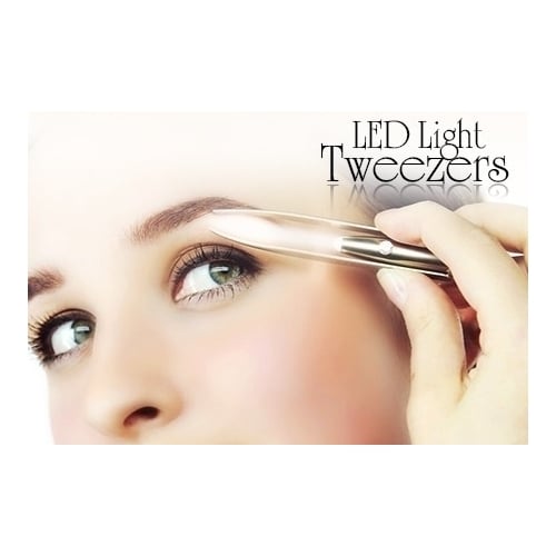 Professional Stainless Steel Lighted Tweezers Image 1