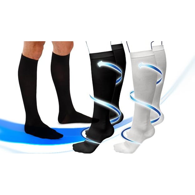 Travel Compression Socks  - Black or White Image 2