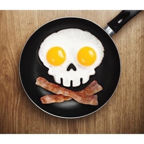 Set of 2 Funny  Skull and Owl Egg/Cookies Molds Image 2