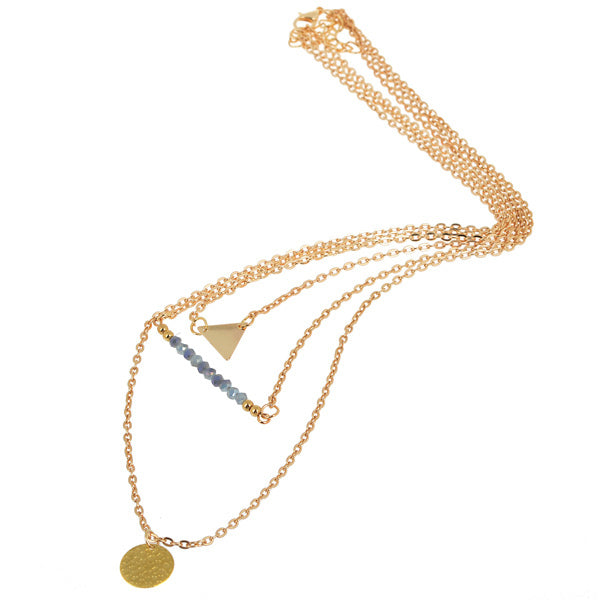 18K Gold Plated Multilayer Necklace "Love Life" Image 2