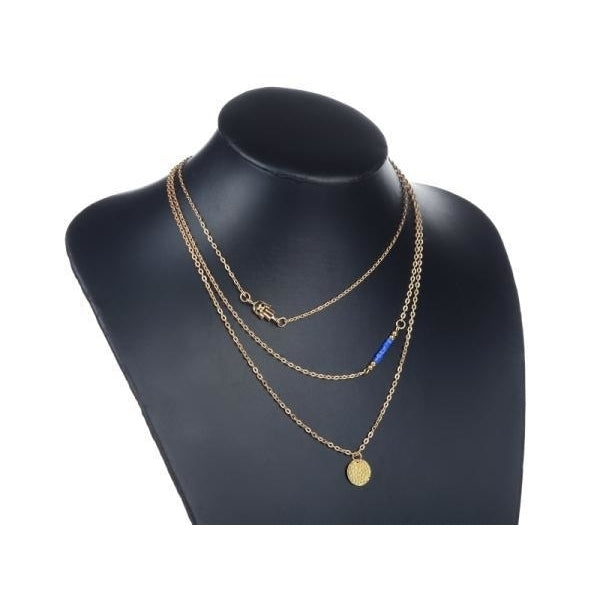 18K Gold Plated Multilayered Necklace "Wish" Image 3
