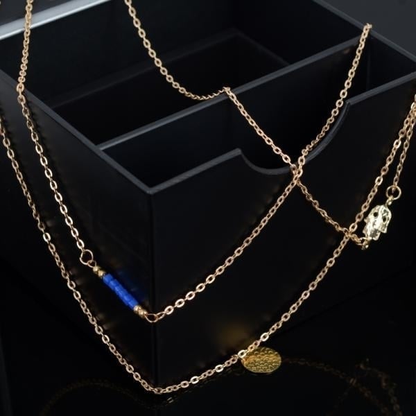 18K Gold Plated Multilayered Necklace "Wish" Image 4