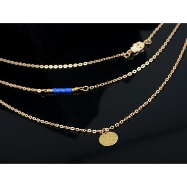 18K Gold Plated Multilayered Necklace "Wish" Image 4