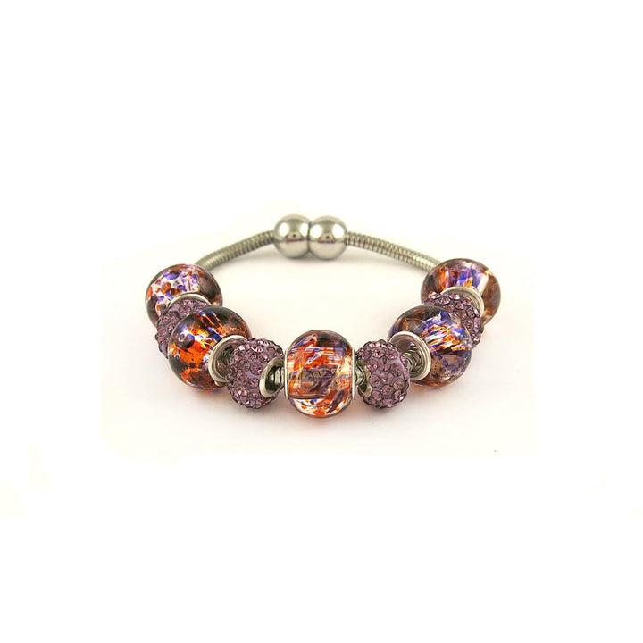 Swarovski Elements Crystal And Murano Bead Charm Bracelets Image 1