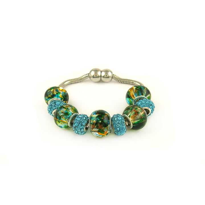 Swarovski Elements Crystal And Murano Bead Charm Bracelets Image 4