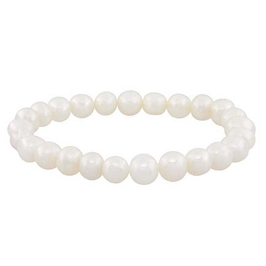 Genuine Freshwater Pearl Stretch Bracelets Stackable 7.5 Inch Multiple Colors Image 1