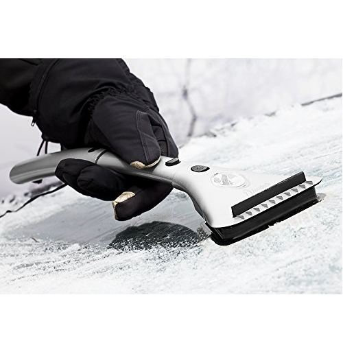 Zone Tech Heated Electric Car Window Snow Ice Scraper LED Light Extendable 12V 15.8 Ft. Cord Image 4