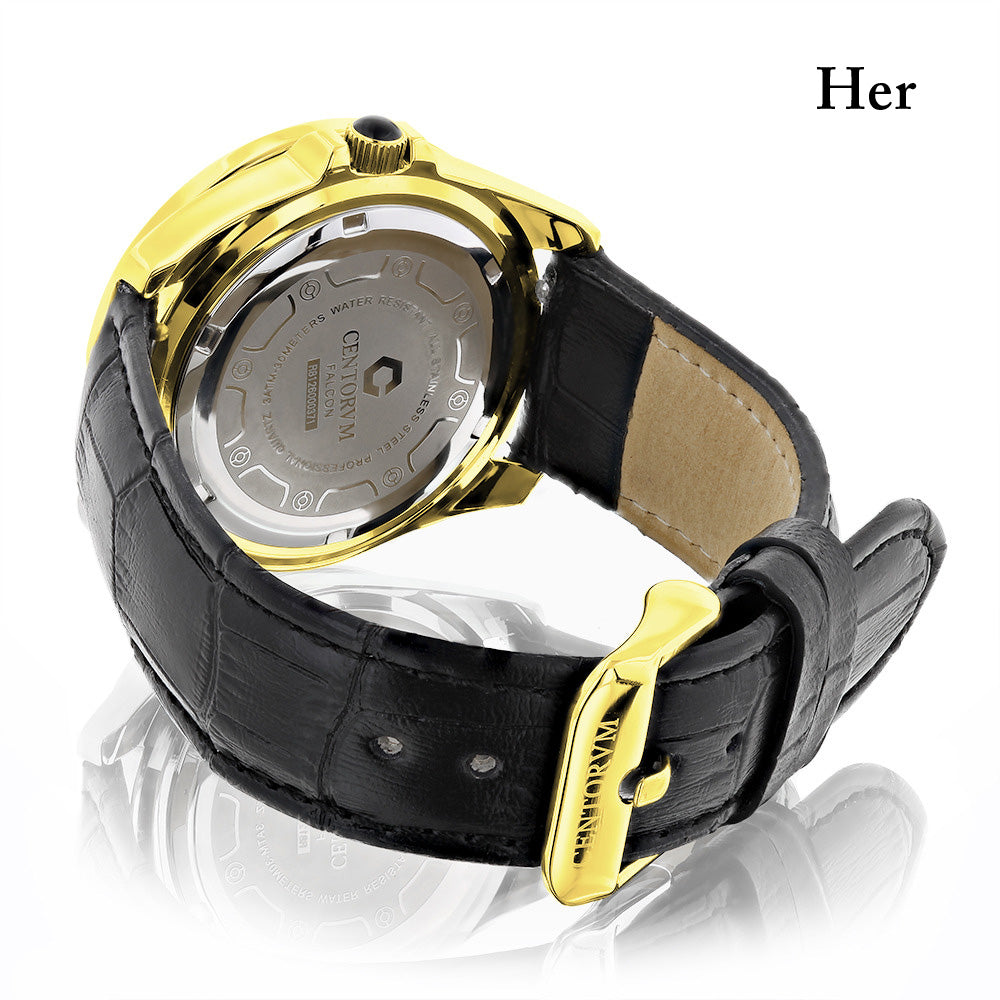 Matching His and Hers Watches: Centorum Diamond Watch Set: 1.05ct Image 3