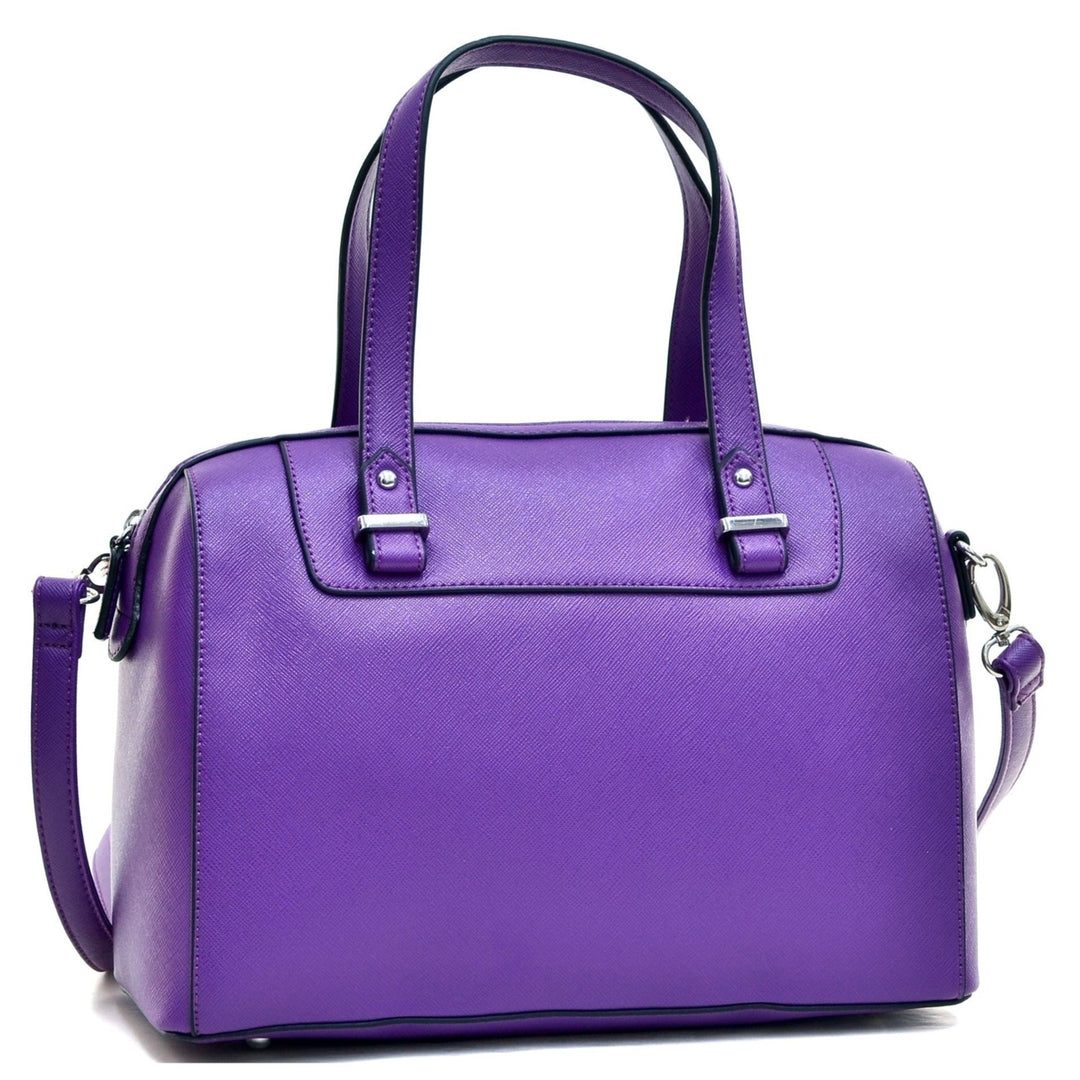 Dasein Barrel Body Satchel with Removable Shoulder Strap Image 2