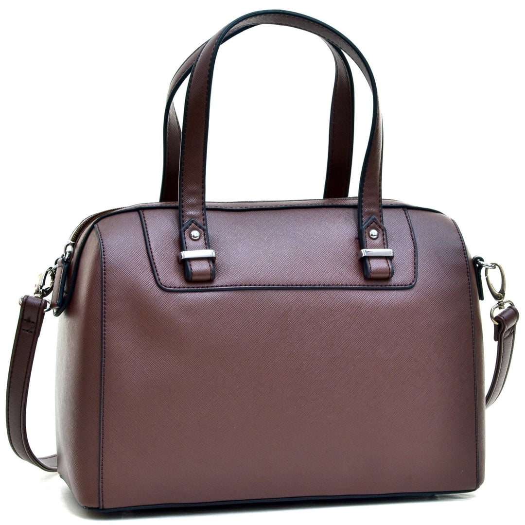 Dasein Barrel Body Satchel with Removable Shoulder Strap Image 3