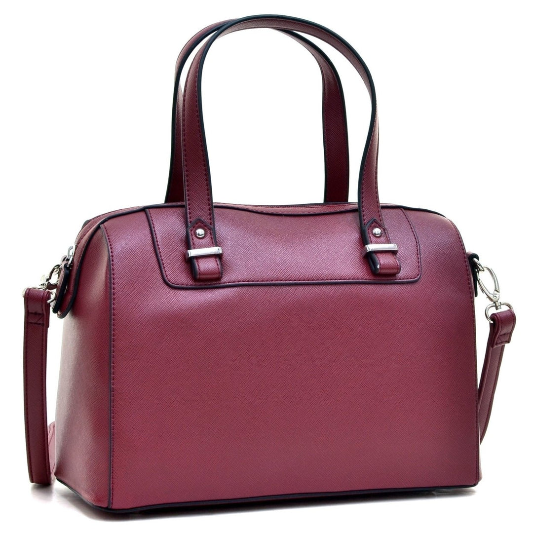 Dasein Barrel Body Satchel with Removable Shoulder Strap Image 4