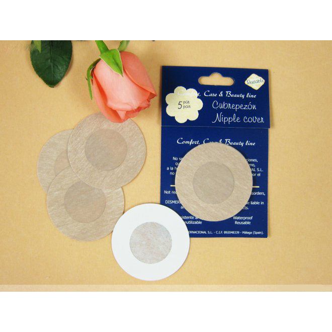 Nipple Cover Circle Pattern 10pcs/bag Nude Nipple Cover Breast Pad Image 1