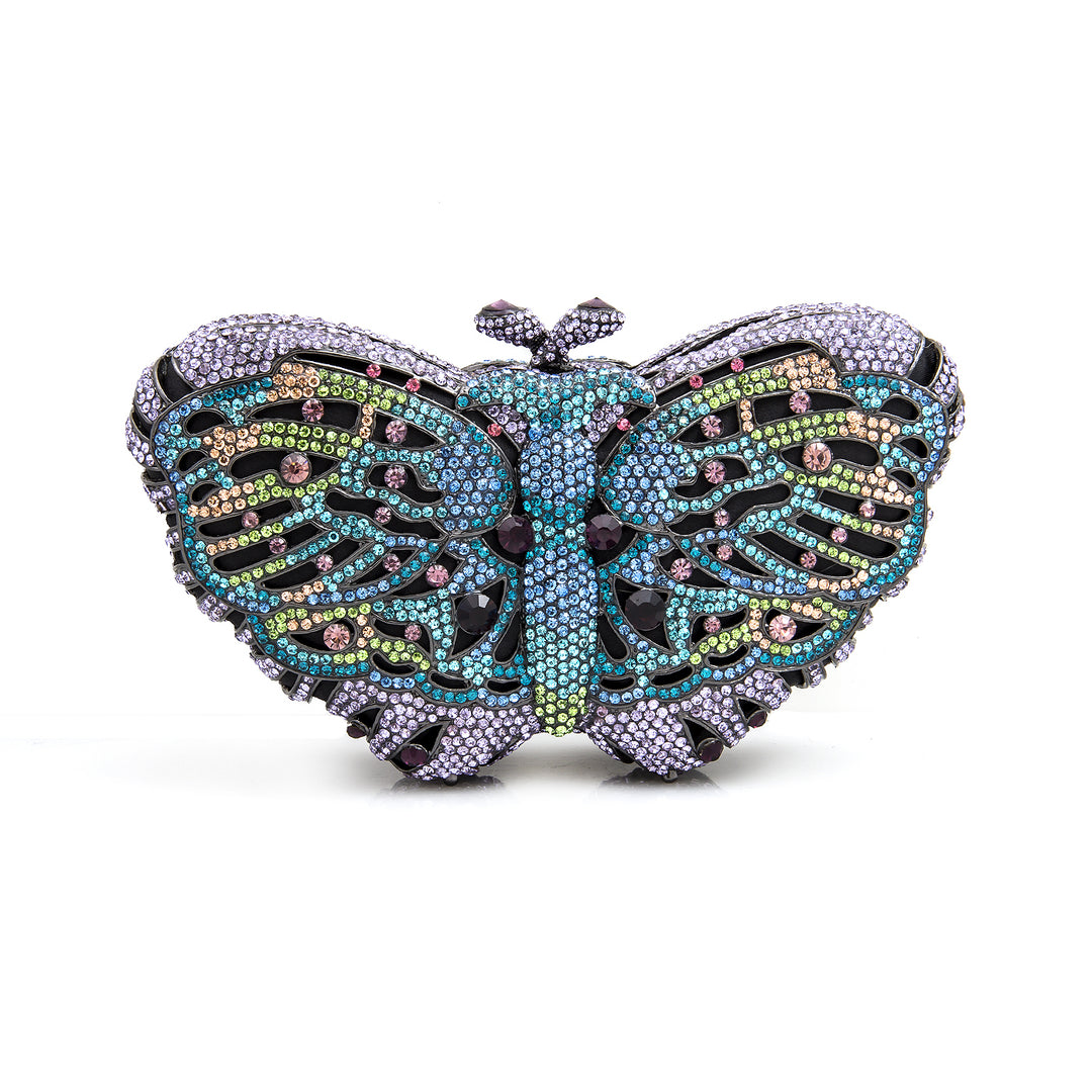 LuxMob Butterfly Crystal Clutch LuxMob LuxMob Crystal Clutch Glamorous clutch Image 1