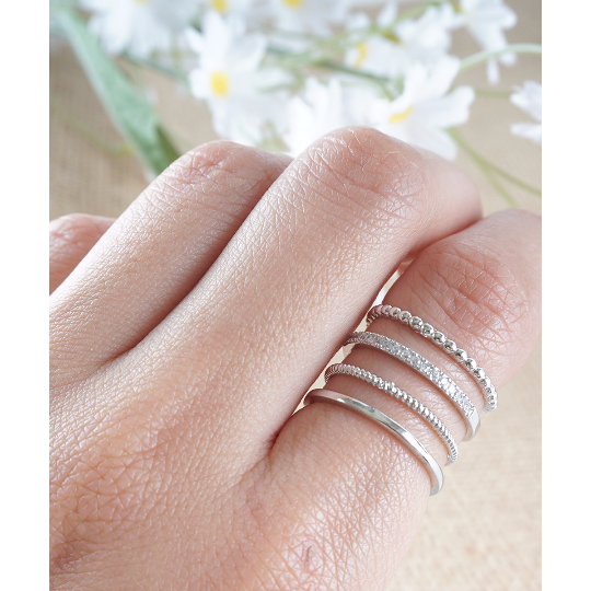 Thin Silver Ring Dainty Silver Stacked Rings Silver Stacking Ring Minimalist Silver Simple Everyday Ring Image 1