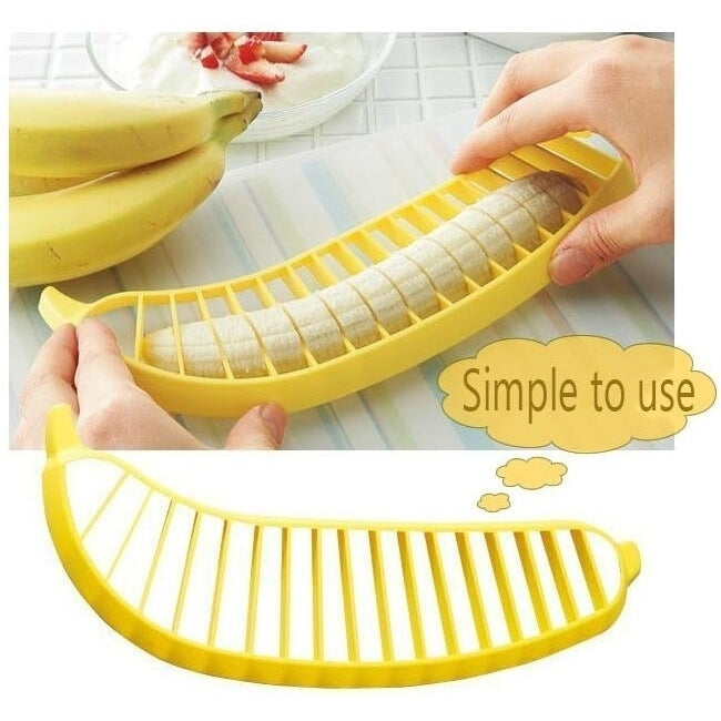 Interesting Plastic banana Cutter Vegetable Slicer Chopper Image 1