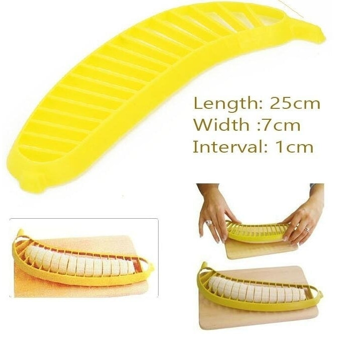 Interesting Plastic banana Cutter Vegetable Slicer Chopper Image 2