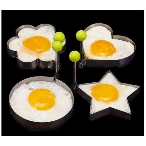 4Pcs/Set Stainless Steel Fried Egg Pancake Mold Kitchen Cooking Tools Fried Egg Mold Image 1