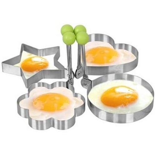 4Pcs/Set Stainless Steel Fried Egg Pancake Mold Kitchen Cooking Tools Fried Egg Mold Image 2
