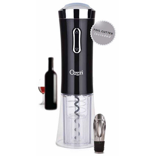 Ozeri Nouveaux II Electric Wine Openerwith Foil CutterWine Pourer and Stopper Image 3